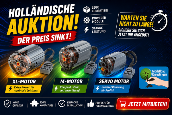 Mould King 3 Motoren M / XL und Servo Motor (Lego kompatibel)