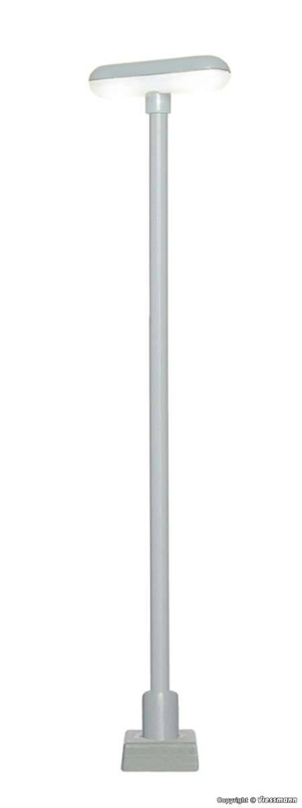 Viessmann 63641 H0 Bahnsteigleuchte mit Kontaktstecksockel, 2 LEDs weiss