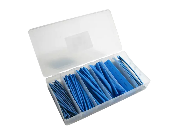 Schönwitz 11852 - Schrumpfschlauch Sortiment Set 100 Teile 10cm blau