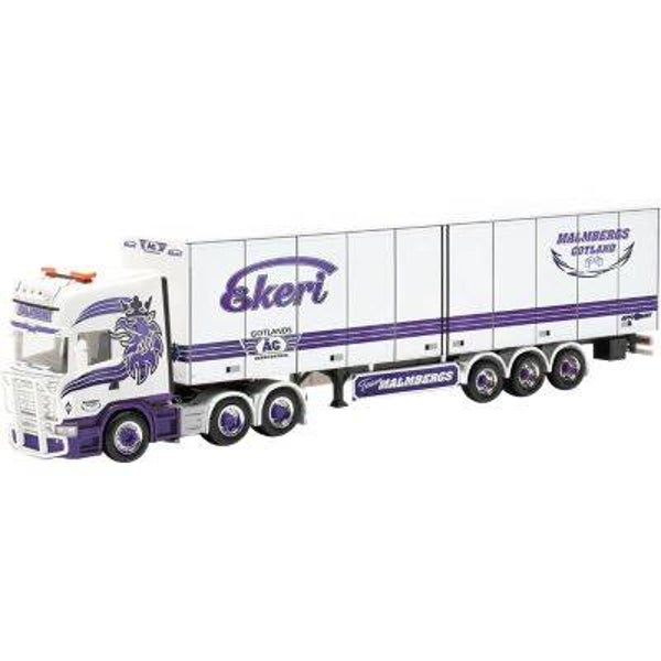 Herpa 315968 - H0 Scania 09 TL 6x4 Kühlkoffer-Sattelzug "Malmbergs"