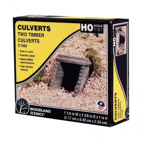 WOODLAND C1265 H0 Wasserdurchlass Holz