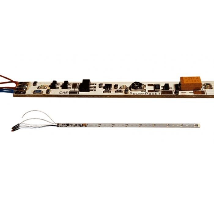 ESU 50702 Innenbeleuchtungs-Set mit Schlusslicht, 255mm, teilbar, PowerPack Option, 11 LED, Gelb, Spur N/H0