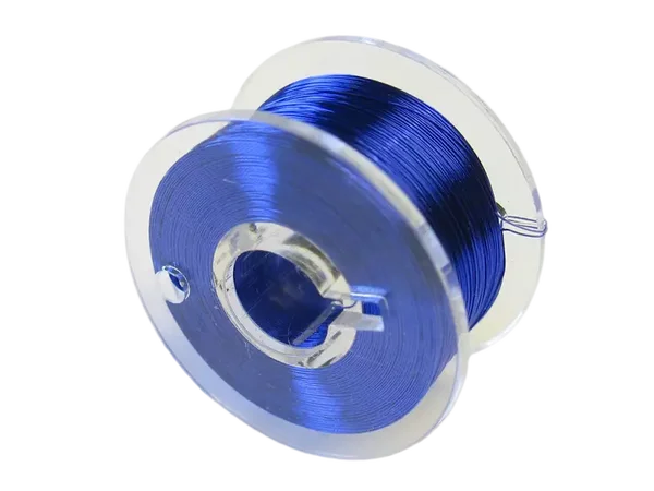 Schönwitz 51056 - 100m Spule Kupferlackdraht Lackdraht blau 0,1mm extra dünn