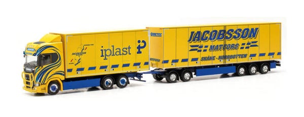 Herpa 316286 - H0 Scania CS 20 HD Schwedencombi "Jacobsson" (Schweden/Matfors)
