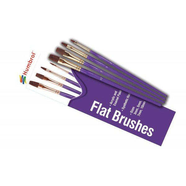 Humbrol AG4305 Brush Pack - Flat 3, 5, 7, 10 Flachpinsel-Set