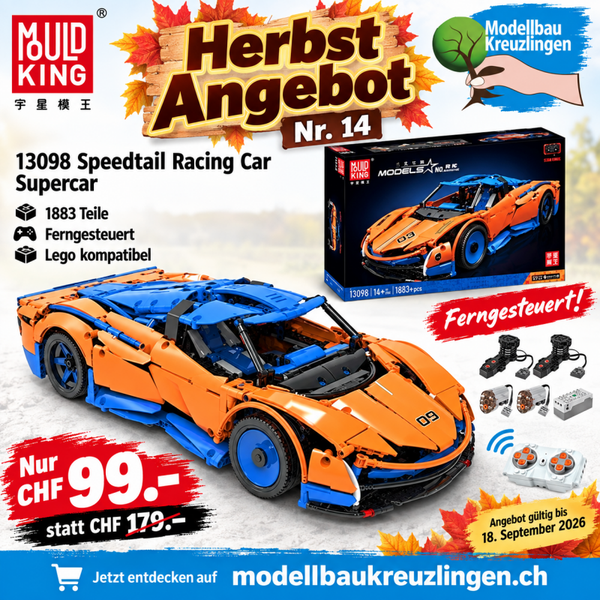 Mould King 13098 Speedtail Racing Car Supercar Remote Control