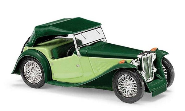 BUSCH 45917 H0 MG Midget TC, Cabrio zweifarbig, Grün