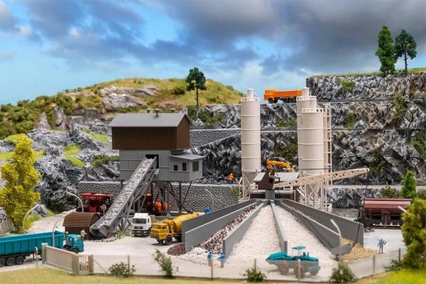 FALLER 222228 N Betonmischwerk mit Kies-Verladesilo