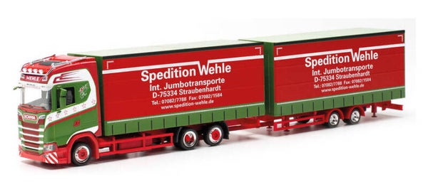 Herpa 315425 - H0 Scania CS 20 HD Volumen-Hängerzug "Spedition Wehle" (Baden-Württemberg/Straubenhardt)