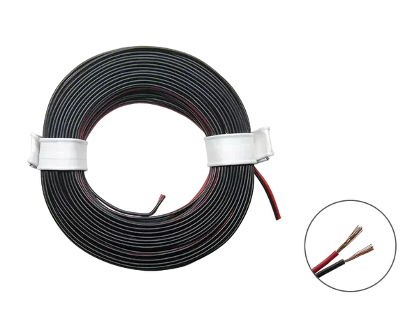 Schönwitz 50352 - 10m LIYZ Doppellitze Zwillingslitze 2x 0,08mm² rot / schwarz