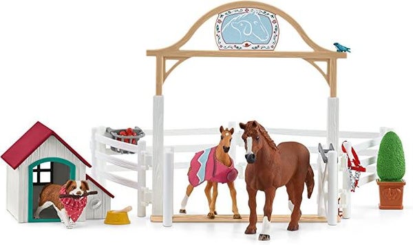 schleich 42458 HORSE CLUB Hannahs Gastpferde mit Hündin Ruby