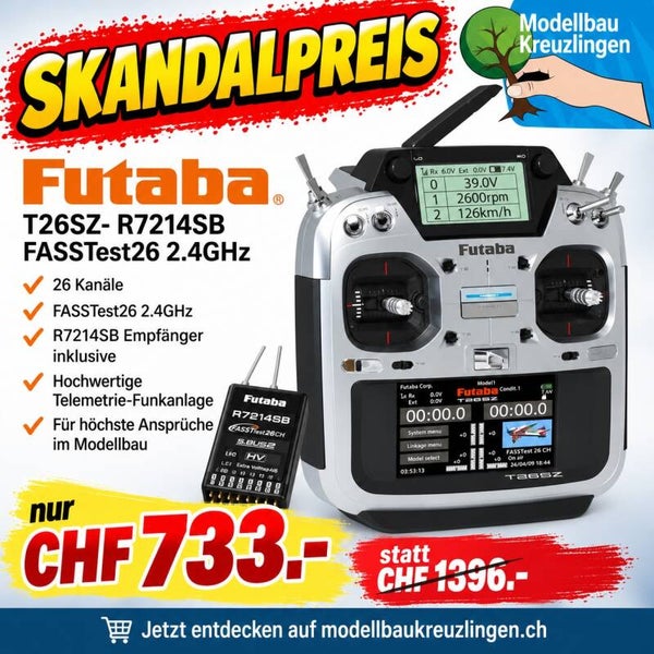 Futaba T26SZ- R7214SB FASSTest26 2.4GHz