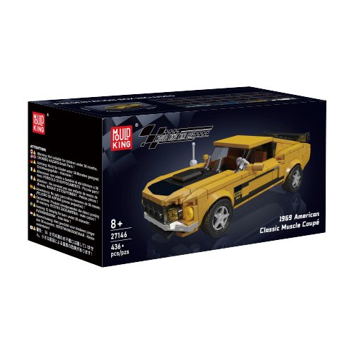 Mould King 27146 1969 Muscle Coupe + Vitrine