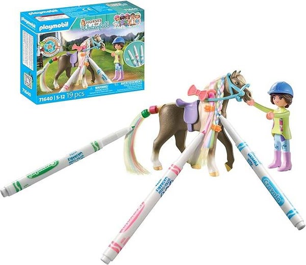 PLAYMOBIL Horses of Waterfall 71640 Kreativset mit Pferd und Stiften