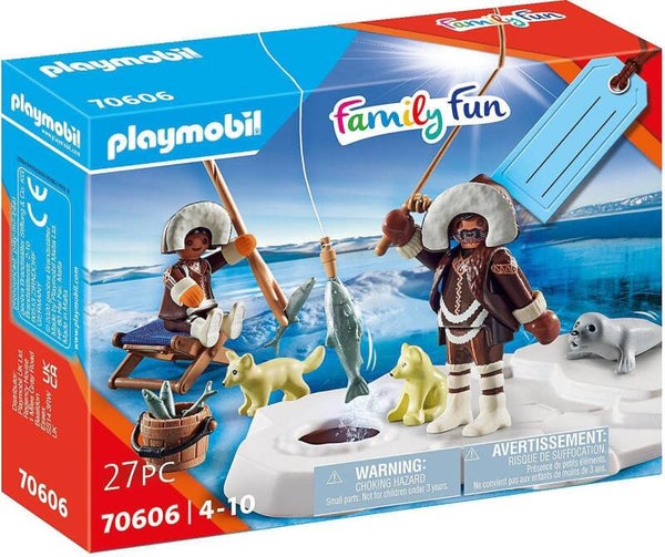PLAYMOBIL Family Fun 70606 Geschenkset Eisangler