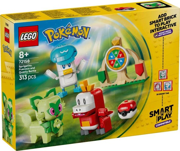 LEGO 72158 Pokémon SMART Play Showdown mit Felori, Krokel und Kwaks
