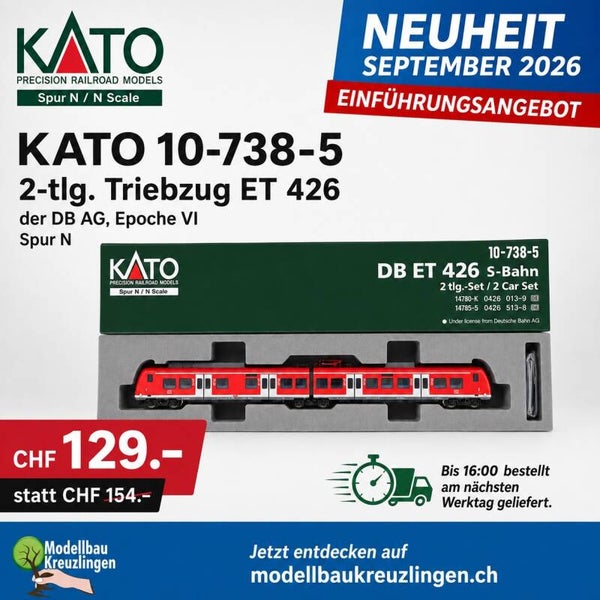KATO N 10-738-5 2-tlg. Triebzug ET 426 der DB AG, Epoche VI
