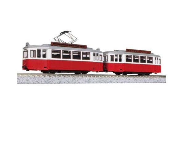 KATO N 14-806-3 Strassenbahn Düwag, rot/weiss
