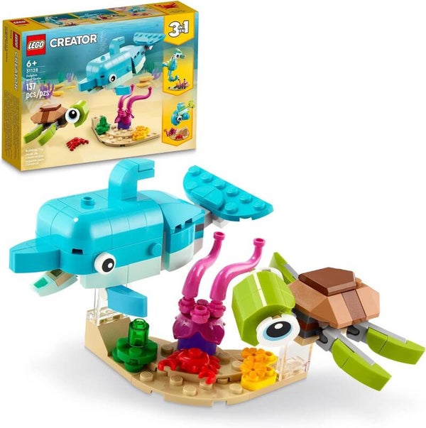 LEGO Creator 31128 3 in 1 Delfin und Schildkröte