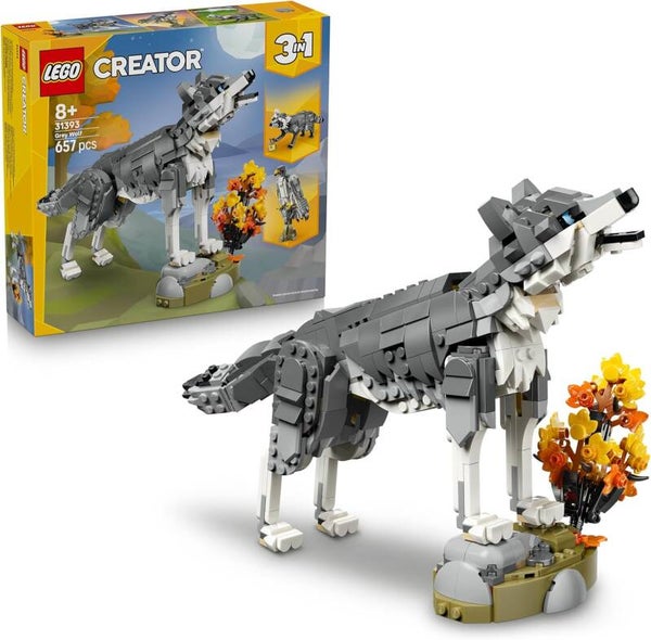 LEGO 31393 Creator 3in1 Waldtiere: Wolf Falke und Waschbär