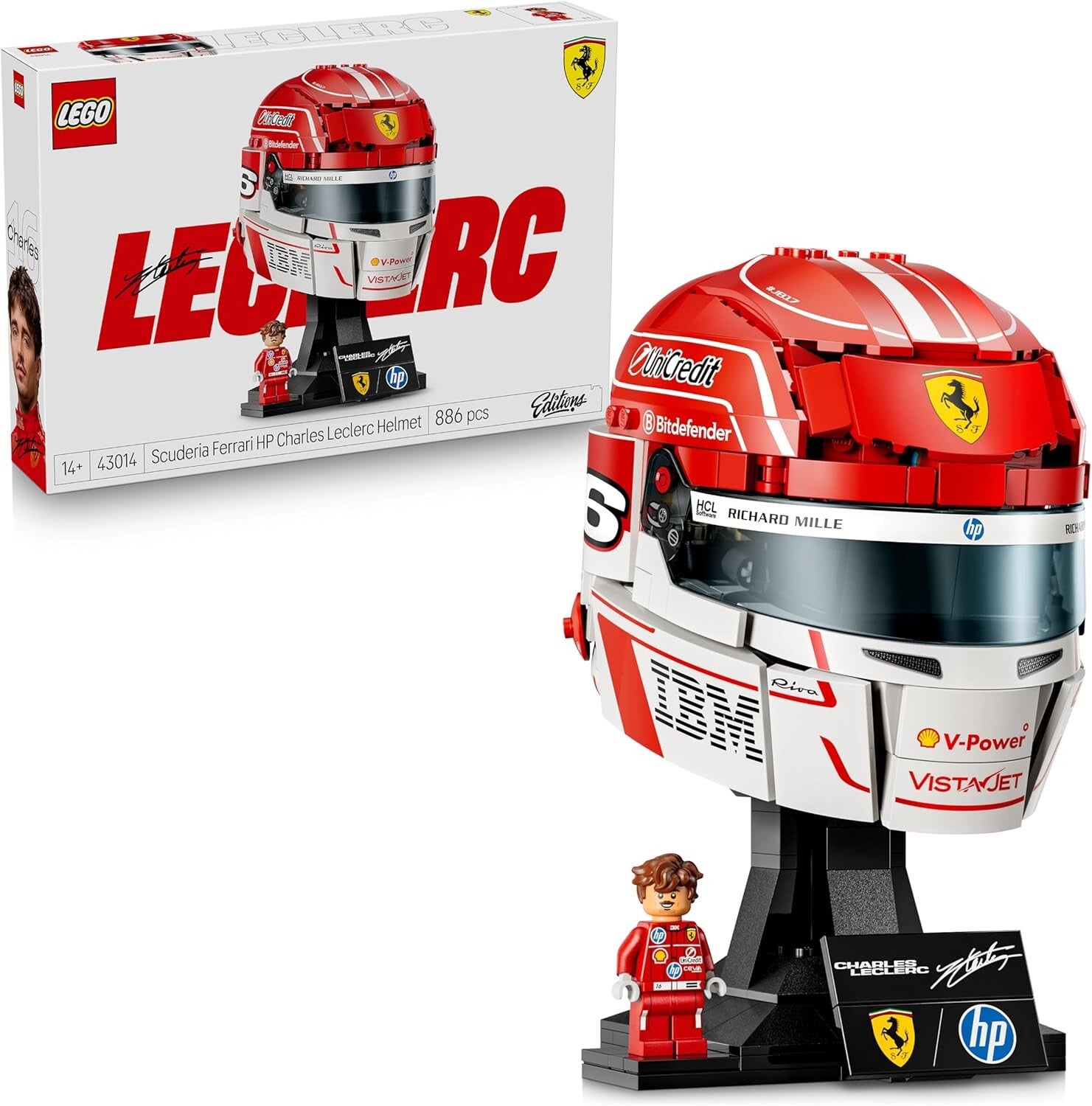 LEGO Editions 43014 Scuderia Ferrari HP Charles Leclerc Helm F1