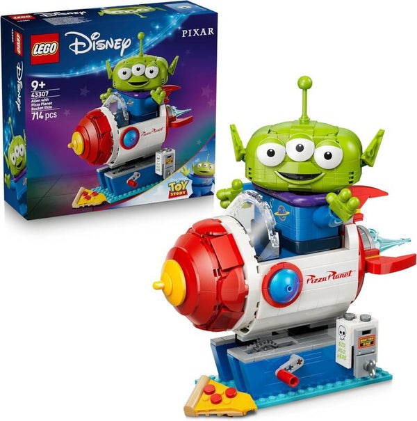 LEGO 43307 Disney and Pixar Toy Story Alien mit Pizza Planet Raketenfahrt