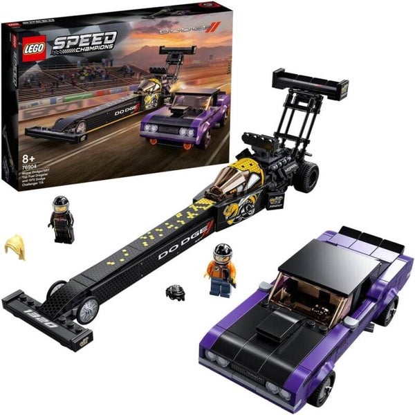 LEGO Speed Champions 76904 Mopar Dodge//SRT Top Fuel Dragster and 1970 Dodge Challenger T/A
