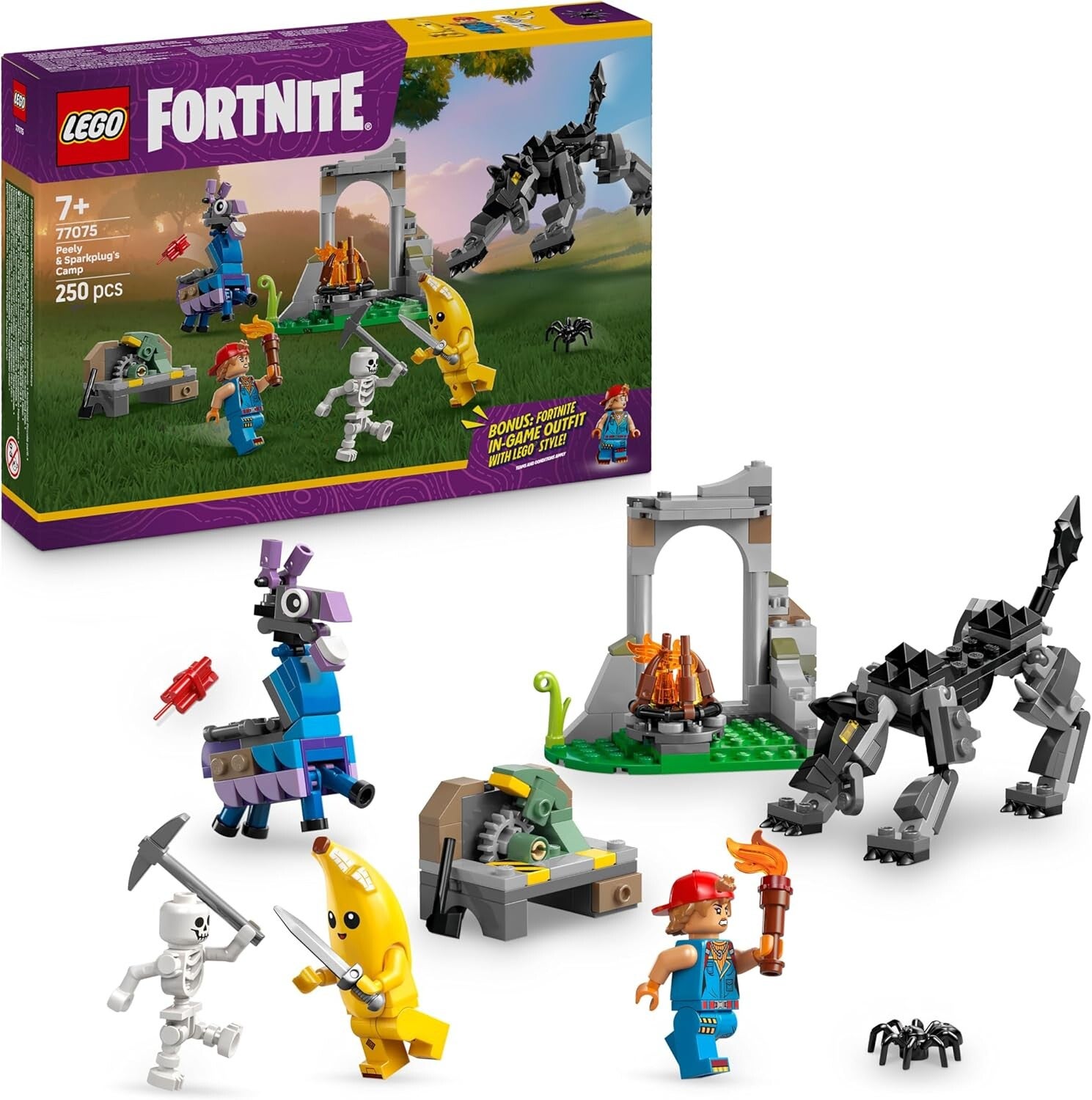 LEGO Fortnite 77075 Das Lager von Schali und der Zündkerzenkünstlerin