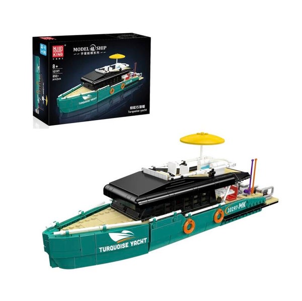 Mould King 10197 Turquoise Yacht