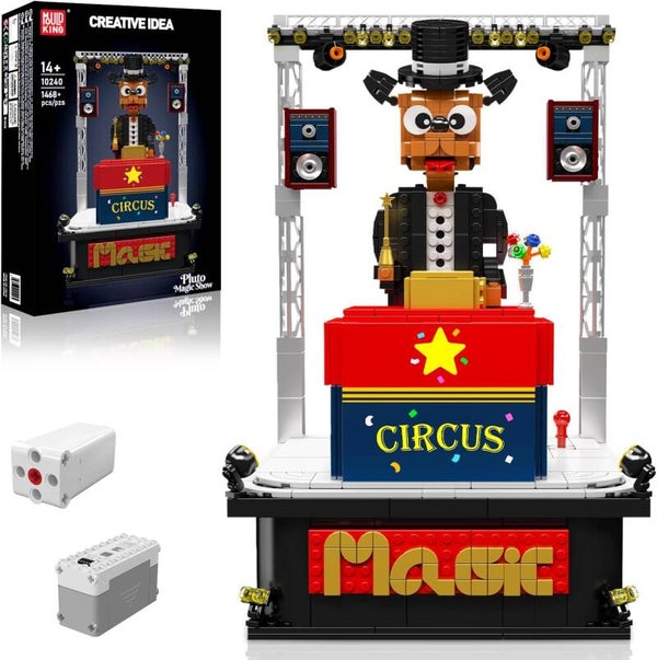 Mould King 10240 Zirkus-Zauberer Klemmbaustein-Set mit Displayständer
