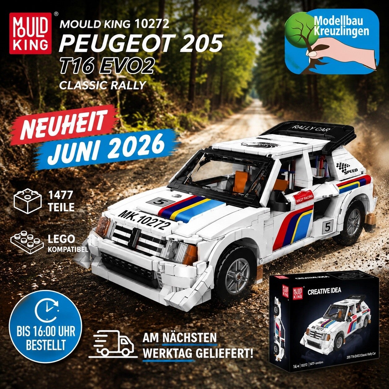 Mould King 10272 Peugeot 205 T16 EVO2 Classic Rally