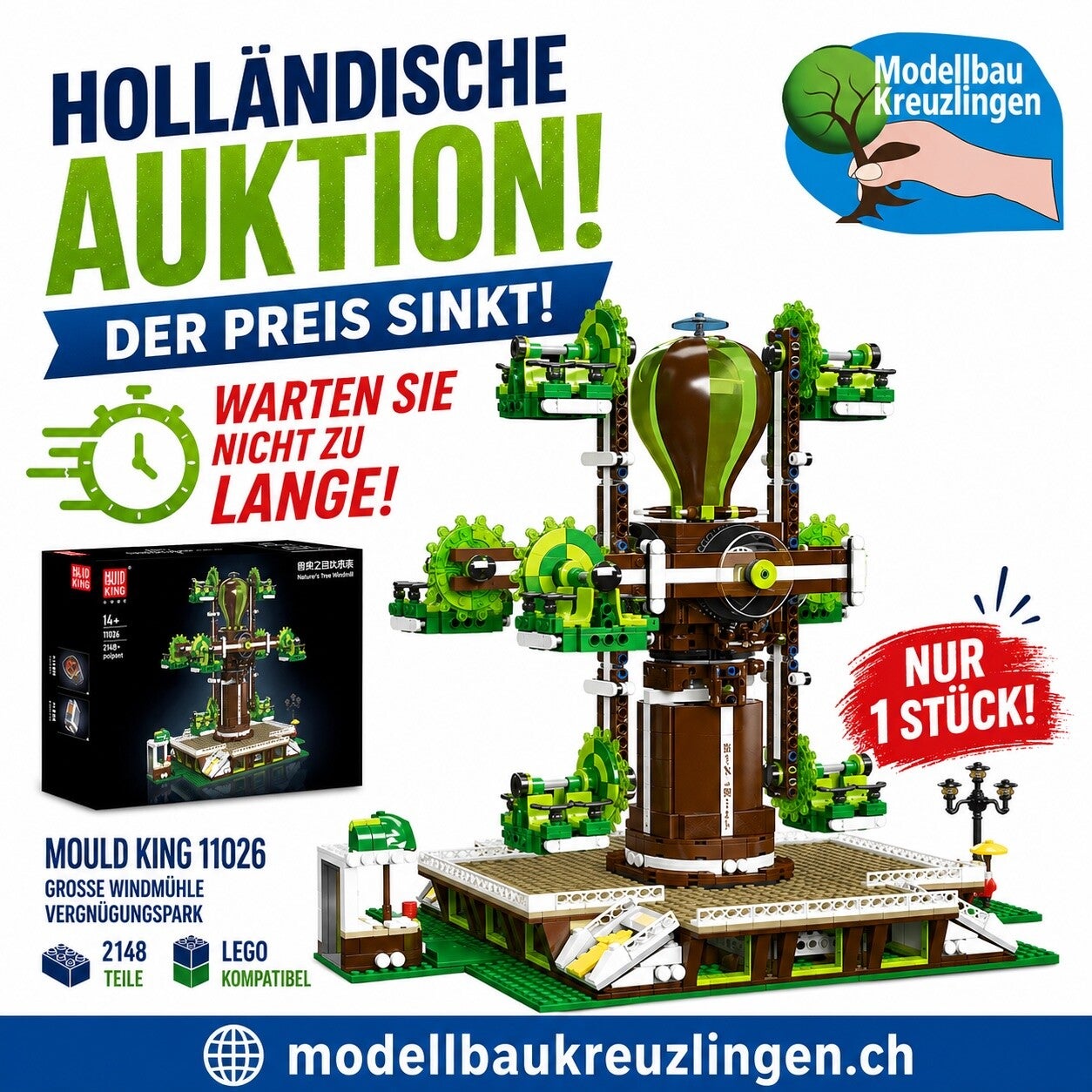 Mould King 11026 Grosse Windmühle Vergnügungspark