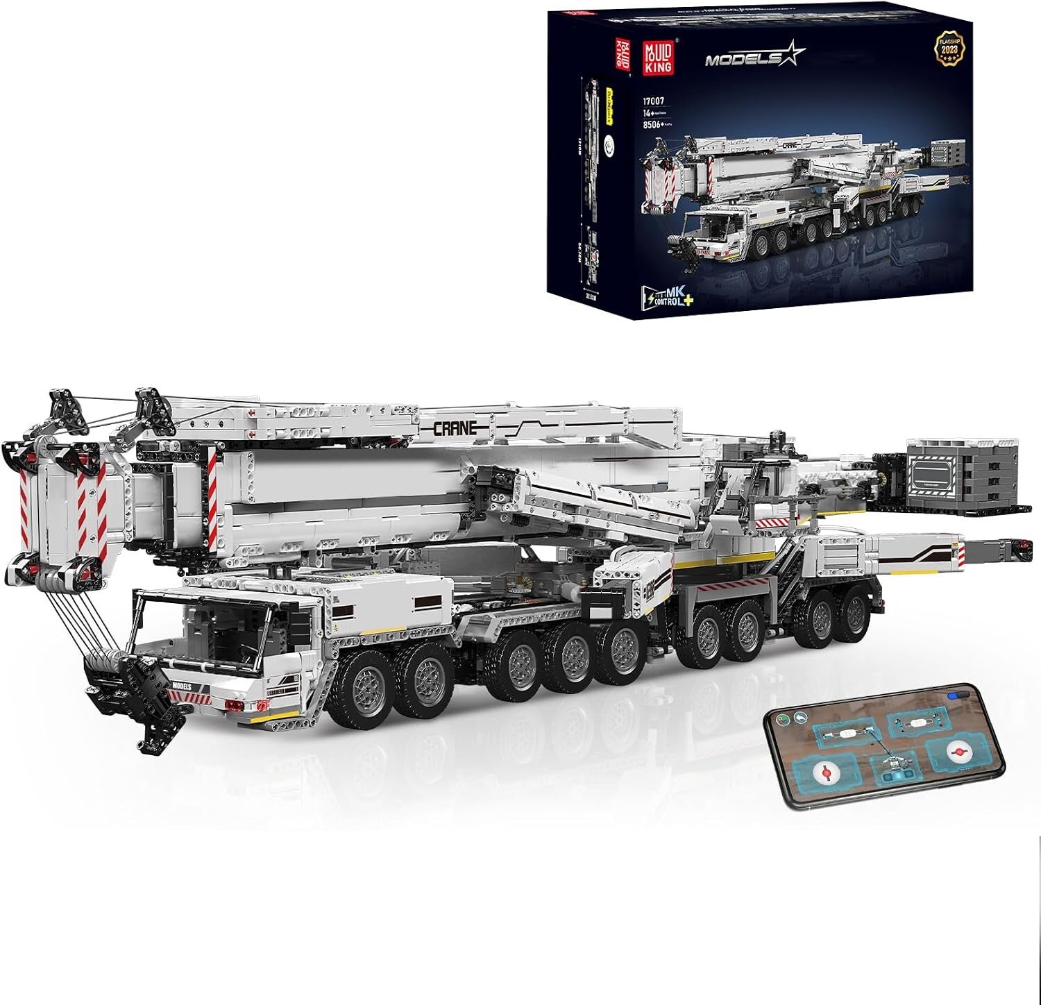 Mould King 17007 Ultimate Liebherr LTM 11200 Kran Weiss