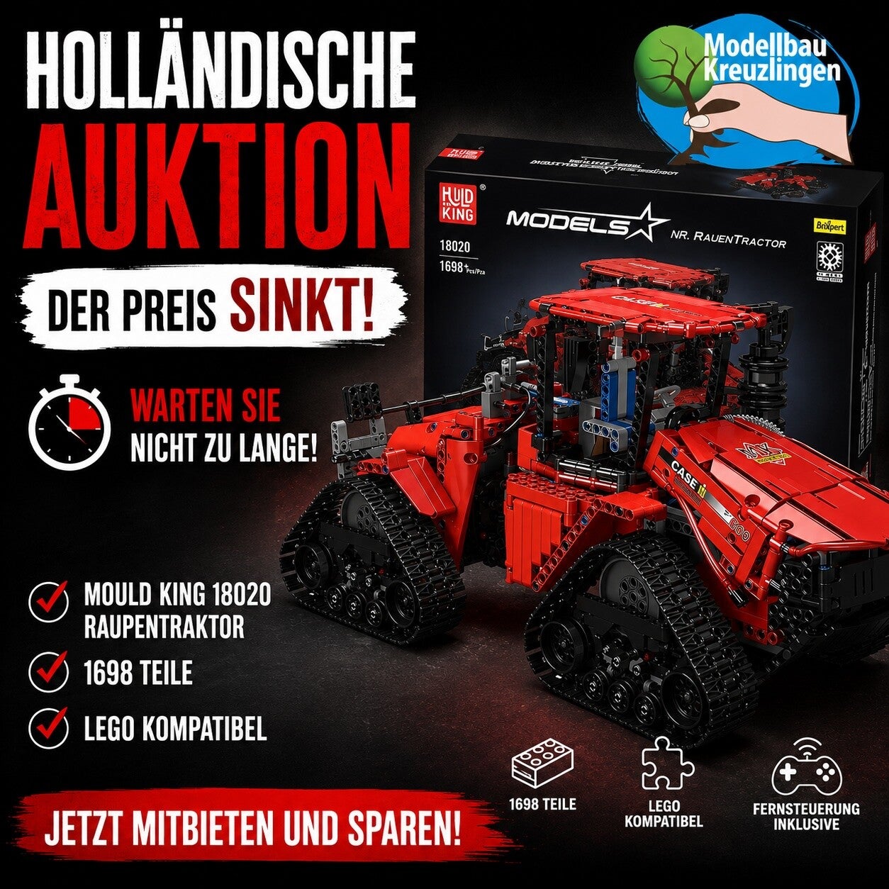 Mould King 18020 Raupentraktor