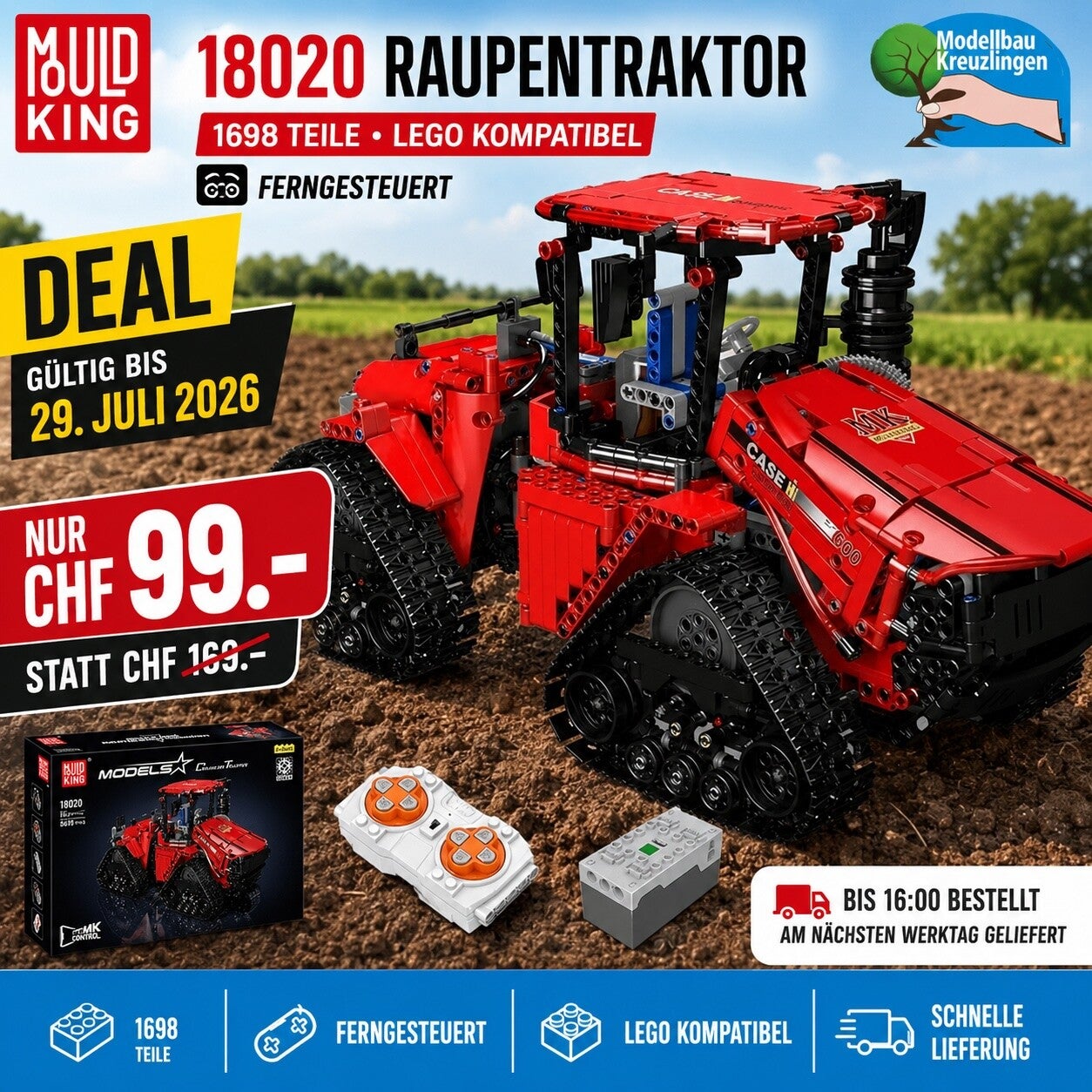 Mould King 18020 Raupentraktor