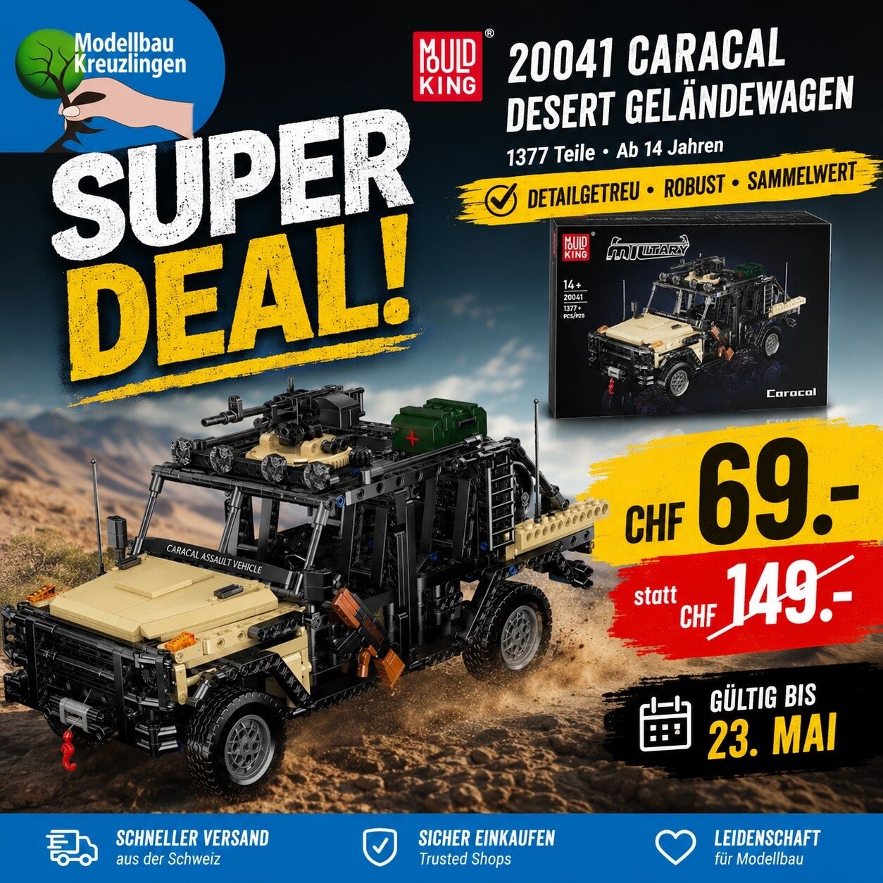 Mould King 20041 Caracal Desert Geländewagen