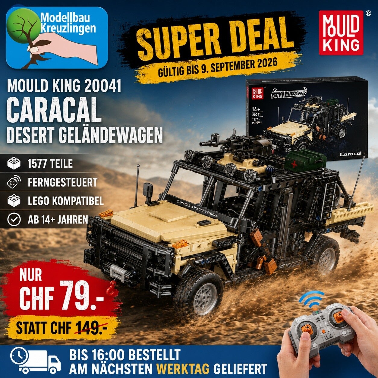 Mould King 20041 Caracal Desert Geländewagen