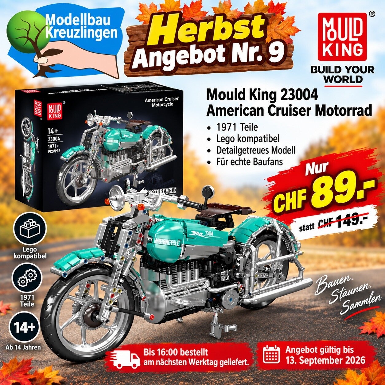 Mould King 23004 American Cruiser Motorrad