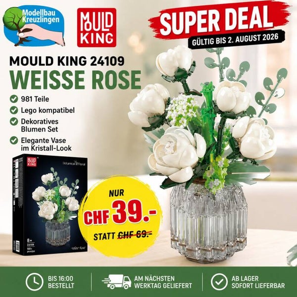 Mould King 24109 Weisse Rose