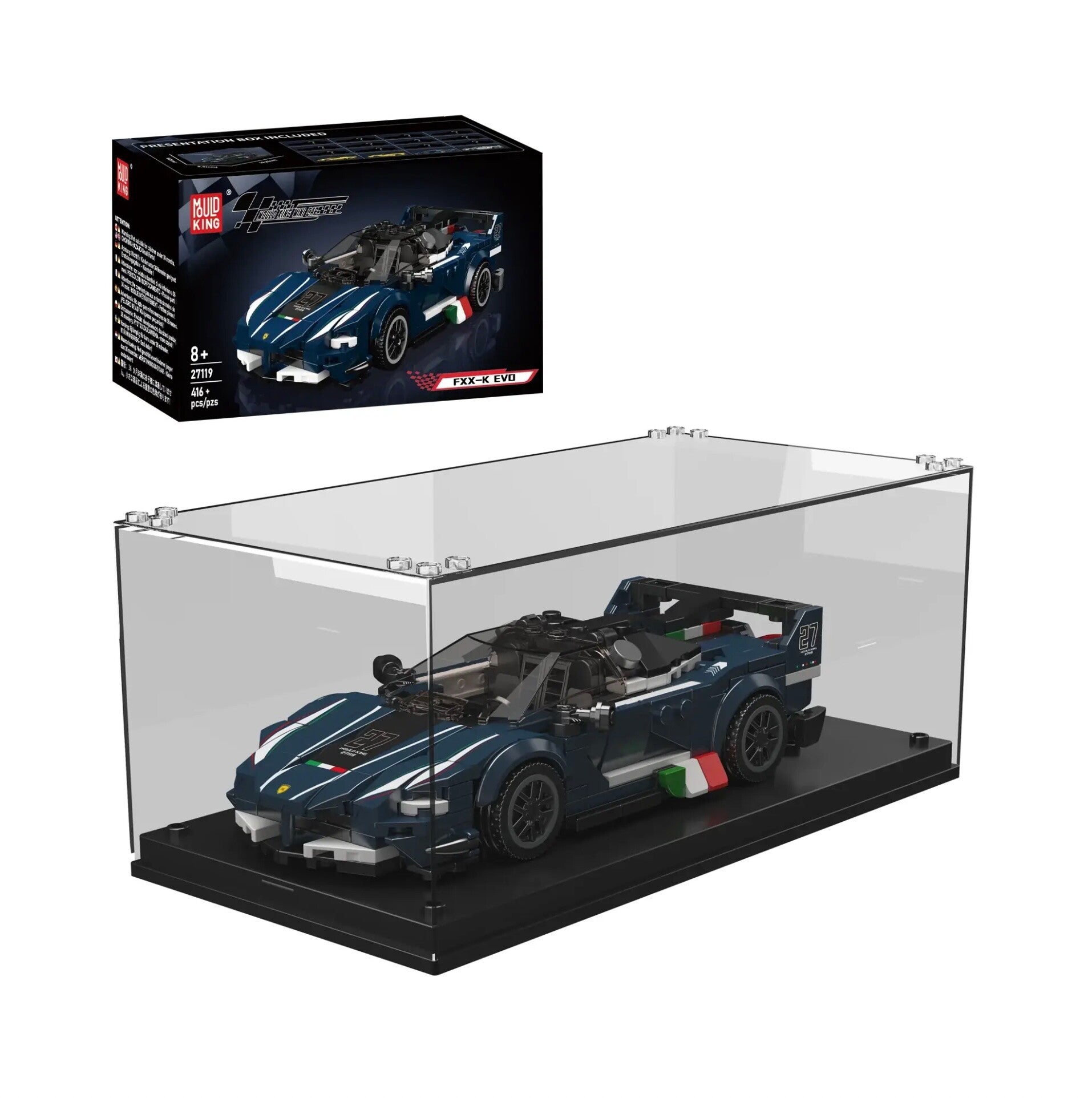 Mould King 27119 FXX-K EVO + Vitrine