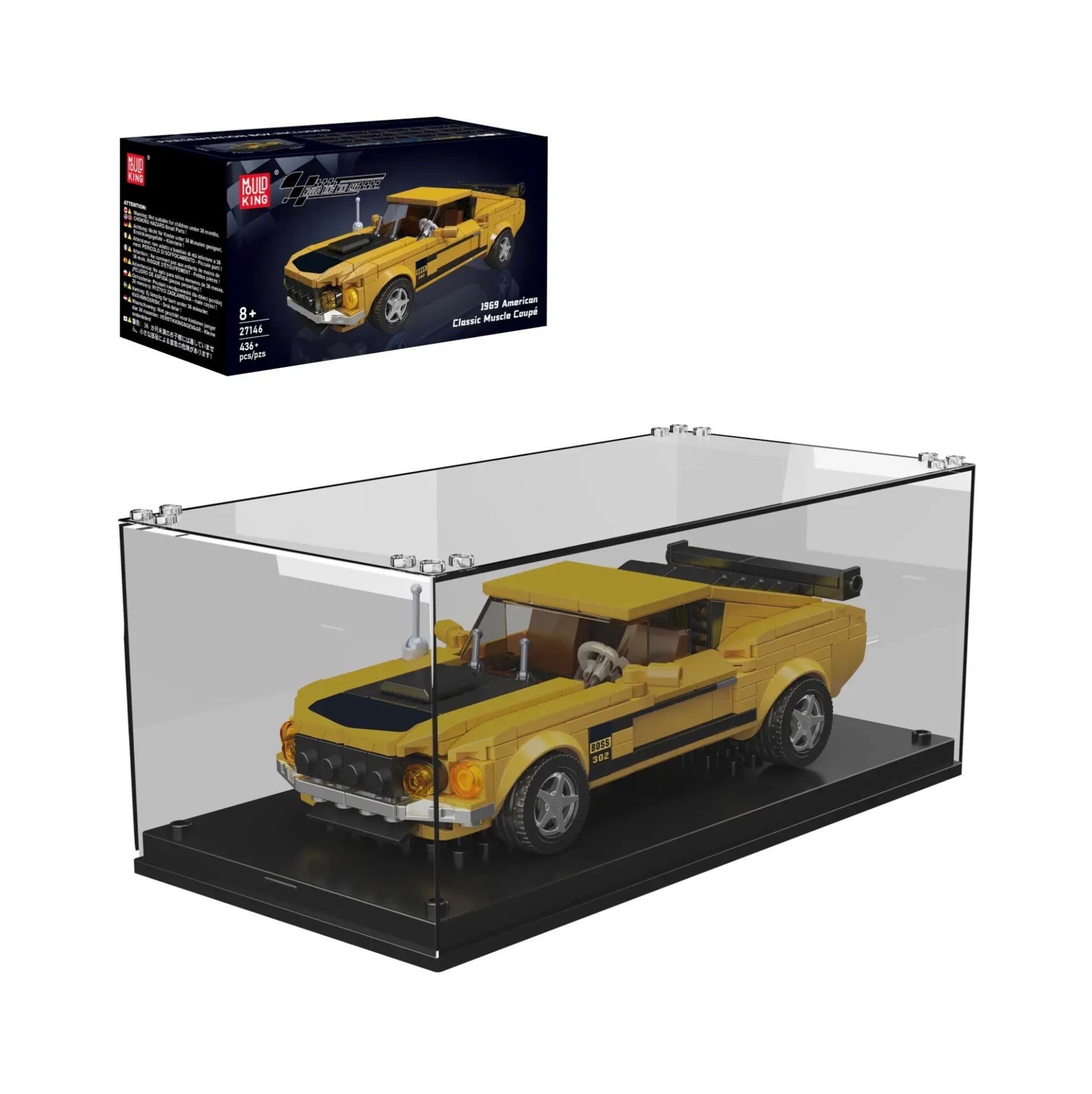 Mould King 27146 1969 Muscle Coupe + Vitrine