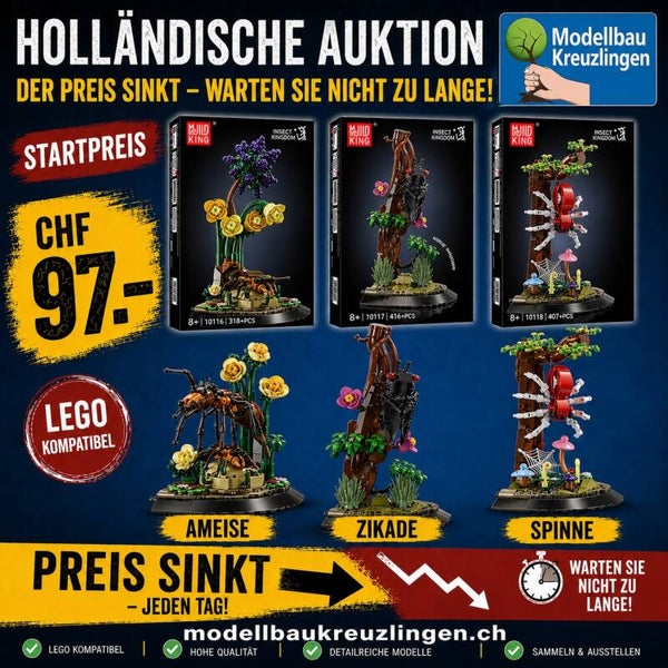 Mould King Ameise, Zikade und Spinne
