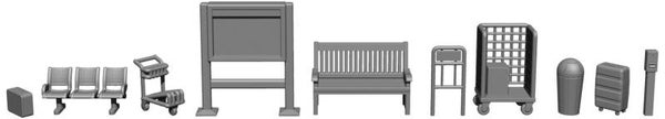 Noch H0 16401 3D-Kit Bahnhof und Bahnsteig