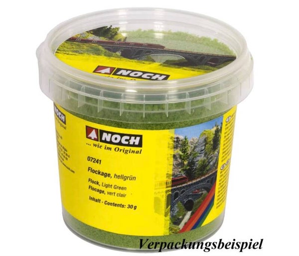 Noch 07242 Flockage mittelgrün, 30 g Dose