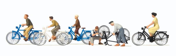 Preiser 10716 Jugendliche mit dem Fahrrad