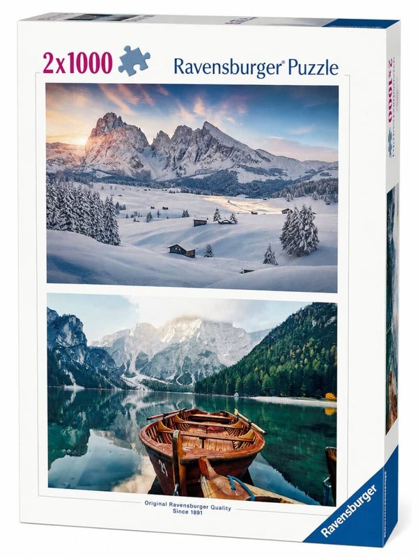 Ravensburger Puzzle 11010459 Winteridylle und Seenromantik in Südtirol