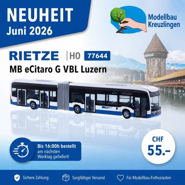 RIETZE H0 77644 MB eCitaro G VBL Luzern