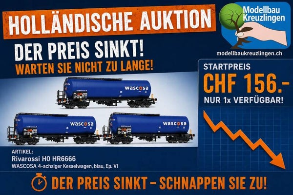 Rivarossi HR6666 WASCOSA 4-achsiger Kesselwagen (3 Stück)