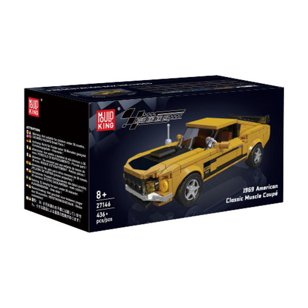Mould King 27146 1969 Muscle Coupe + Vitrine