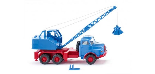 WIKING H0 066206 Kranwagen (MAN/Fuchs) himmelblau